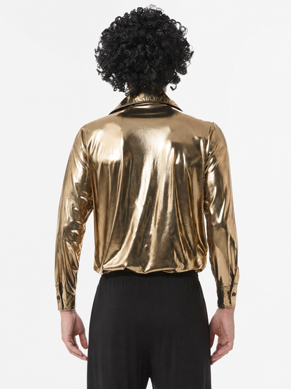 70s-Style Disco Costume: Shirt and Flared Pants