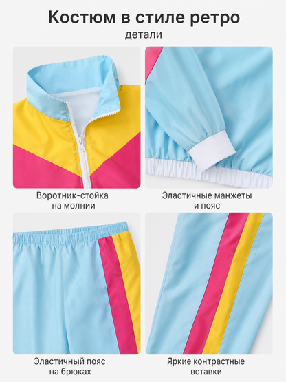 Retro Disco Outfit, Jacket and Pants Set