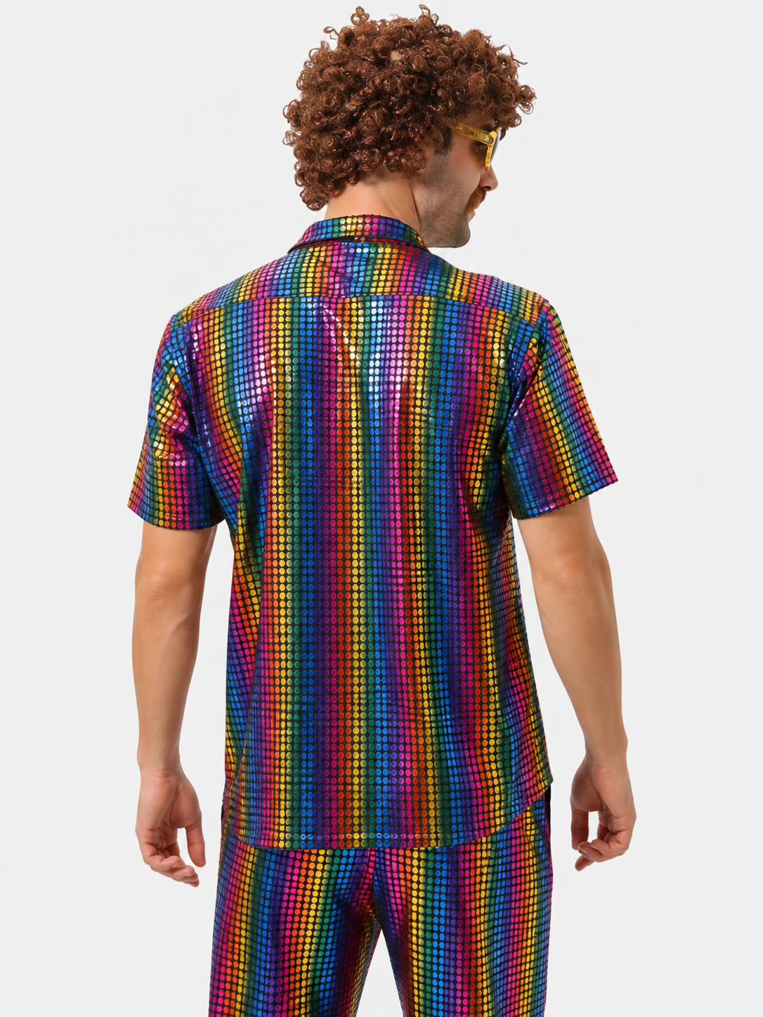 Retro Striped Disco Costume: Shirt and Pants