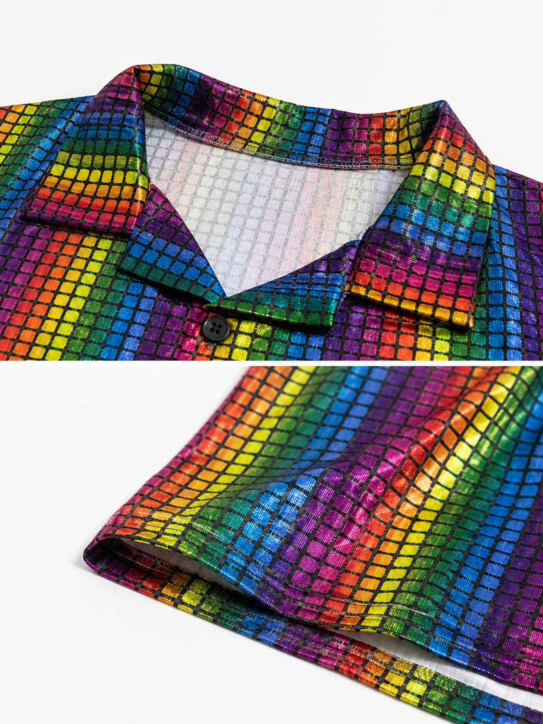 Retro Striped Disco Costume: Shirt and Pants