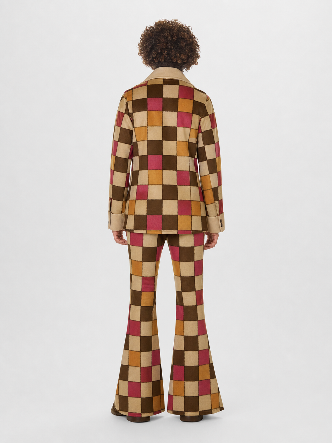 70s Retro Disco Patchwork Costume, Jacket and Pants