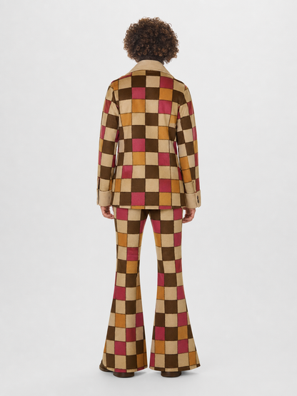 70s Retro Disco Patchwork Costume, Jacket and Pants