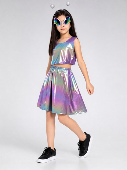 Kids' Alien Halloween Costume, Top and Skirt