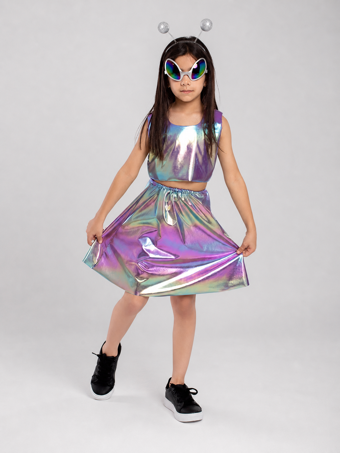 Kids' Alien Halloween Costume, Top and Skirt