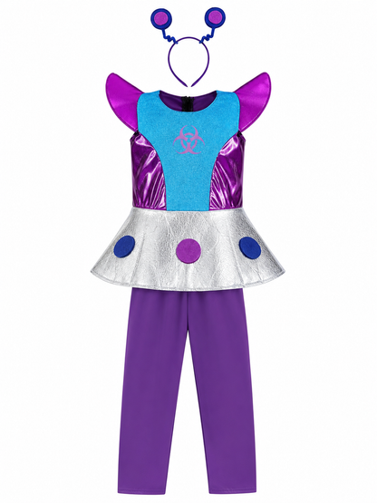Children's Alien Costume with Headband and Pants