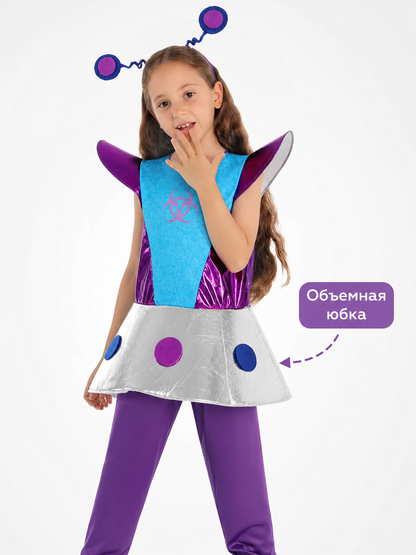 Children's Alien Costume with Headband and Pants