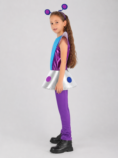 Children's Alien Costume with Headband and Pants