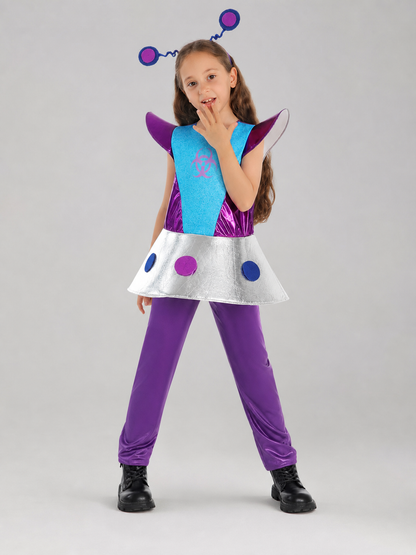 Children's Alien Costume with Headband and Pants