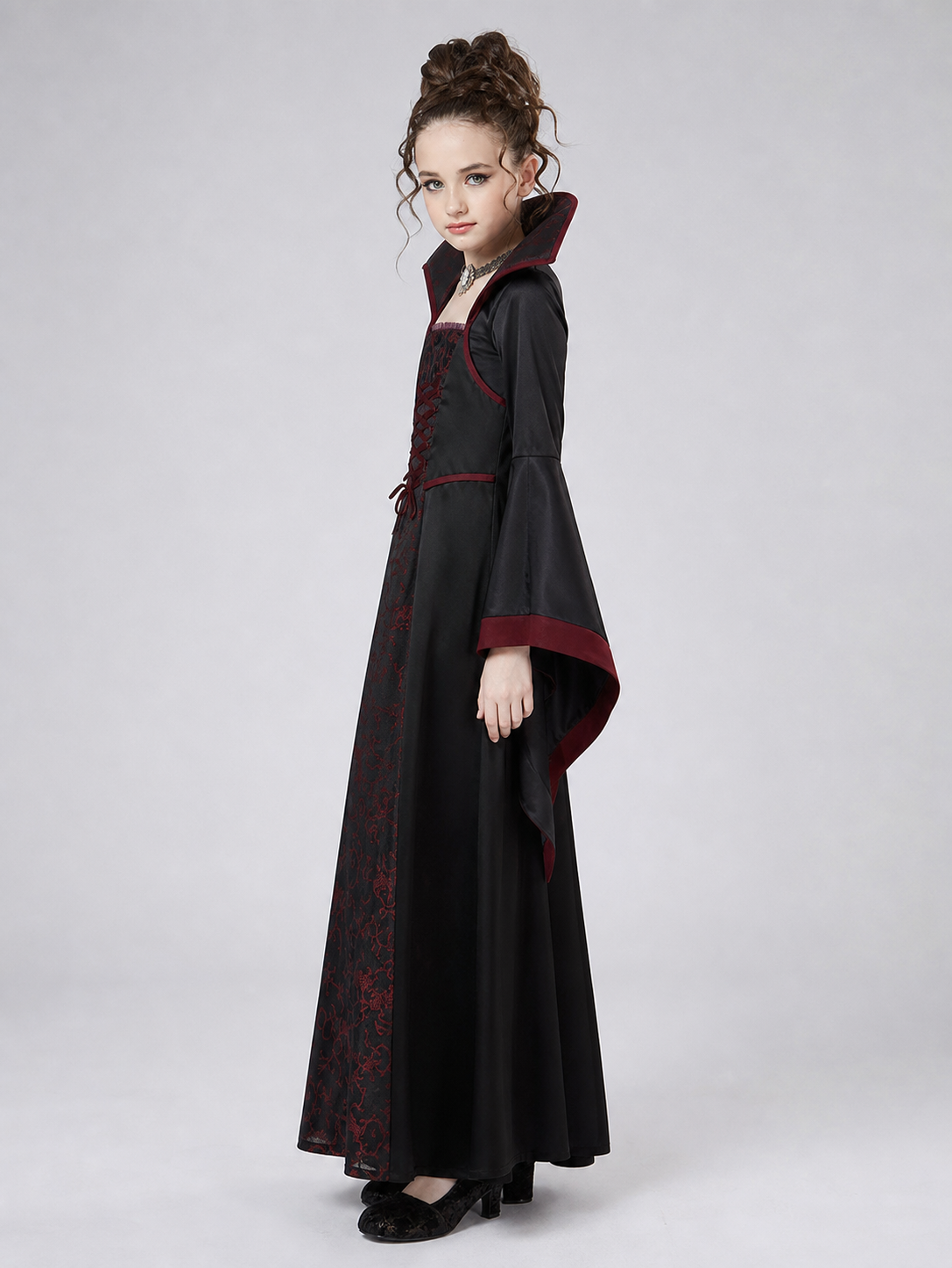 Kids' Gothic Vampire Dress, Carnival Costume