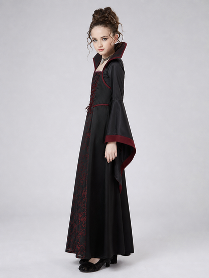 Kids' Gothic Vampire Dress, Carnival Costume