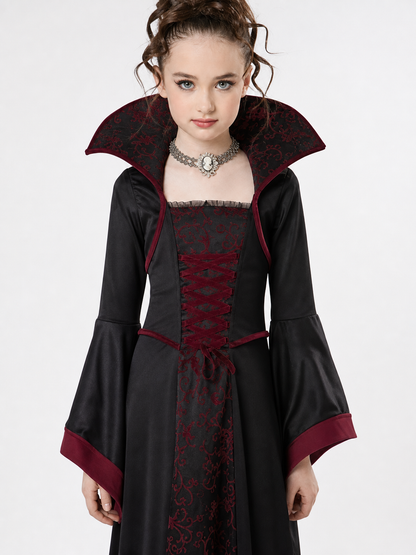 Kids' Gothic Vampire Dress, Carnival Costume