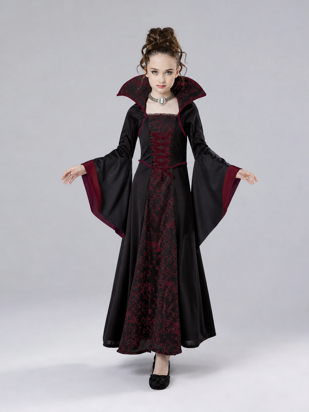 Kids' Gothic Vampire Dress, Carnival Costume