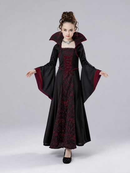 Kids' Gothic Vampire Dress, Carnival Costume