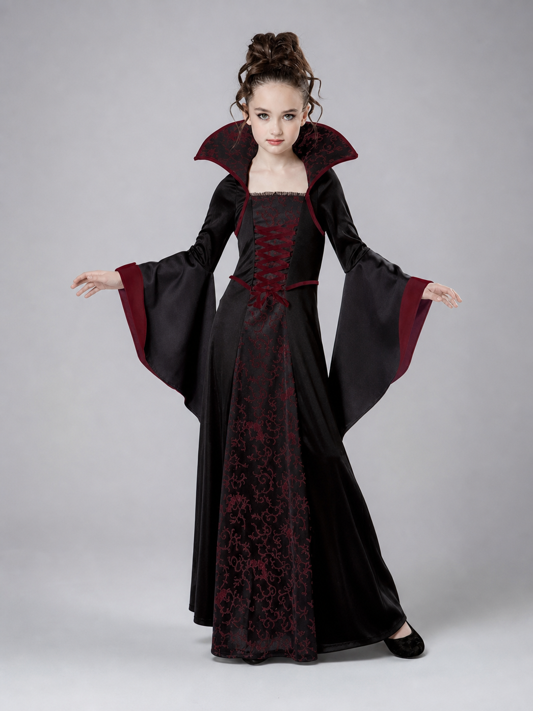 Kids' Gothic Vampire Dress, Carnival Costume