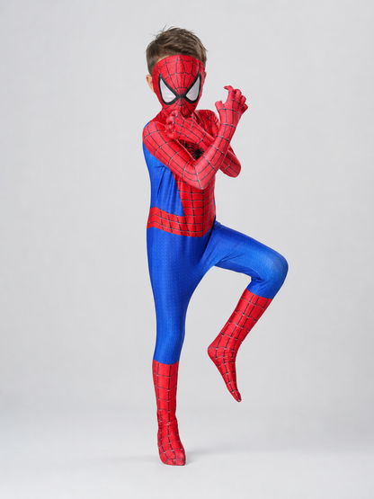 Spider-Man Costume Jumpsuit with Mask, Red and Blue
