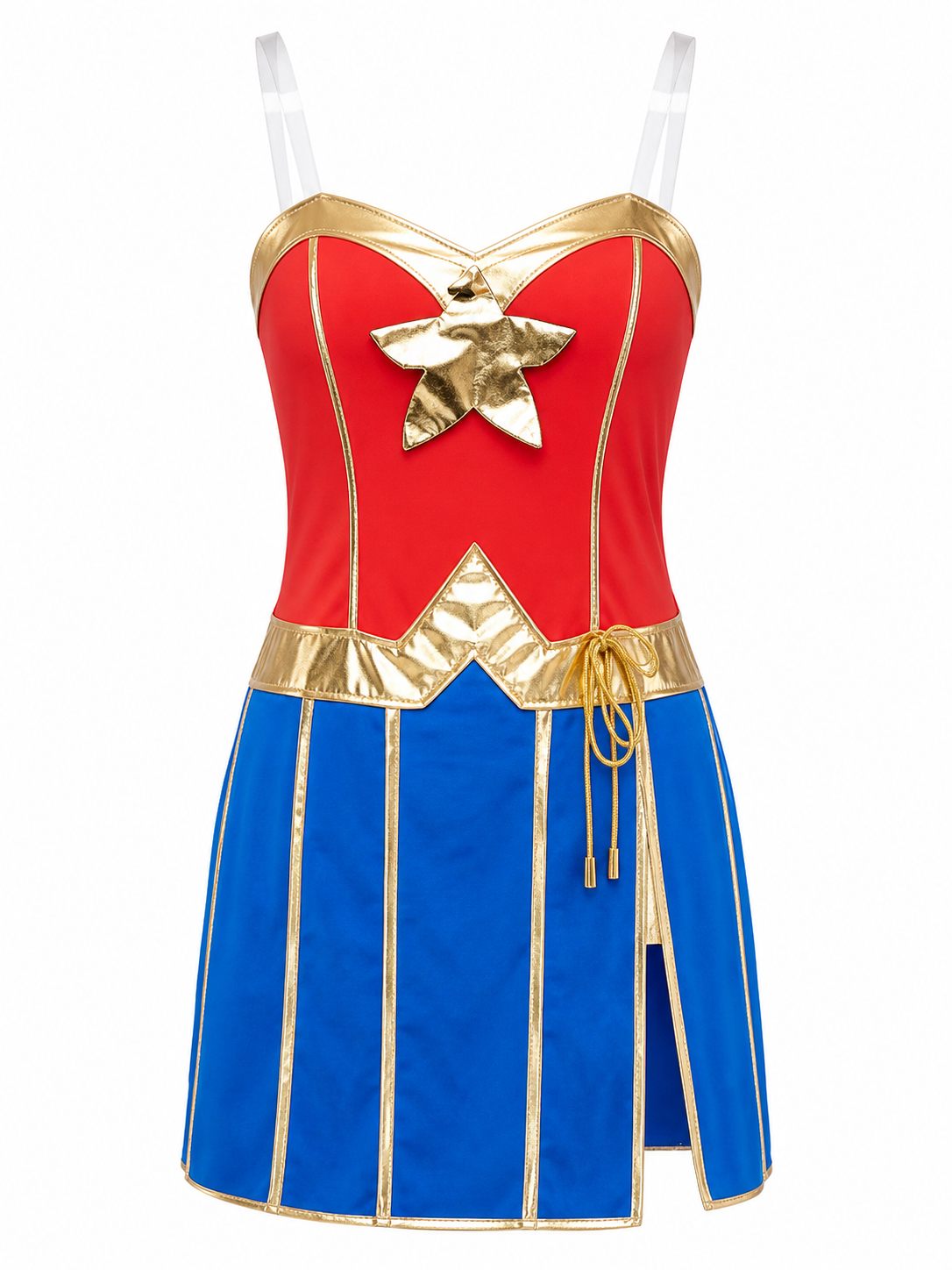 Superhero Costume Dress with Headband and Cuffs