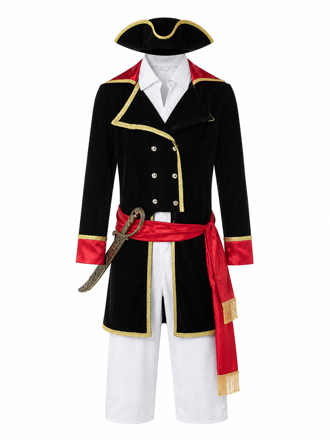 Jack Sparrow Pirate Costume with Accessories