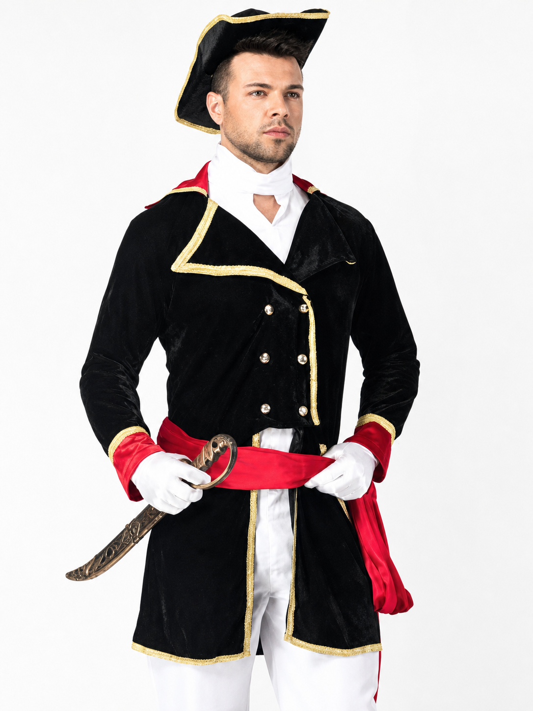 Jack Sparrow Pirate Costume with Accessories