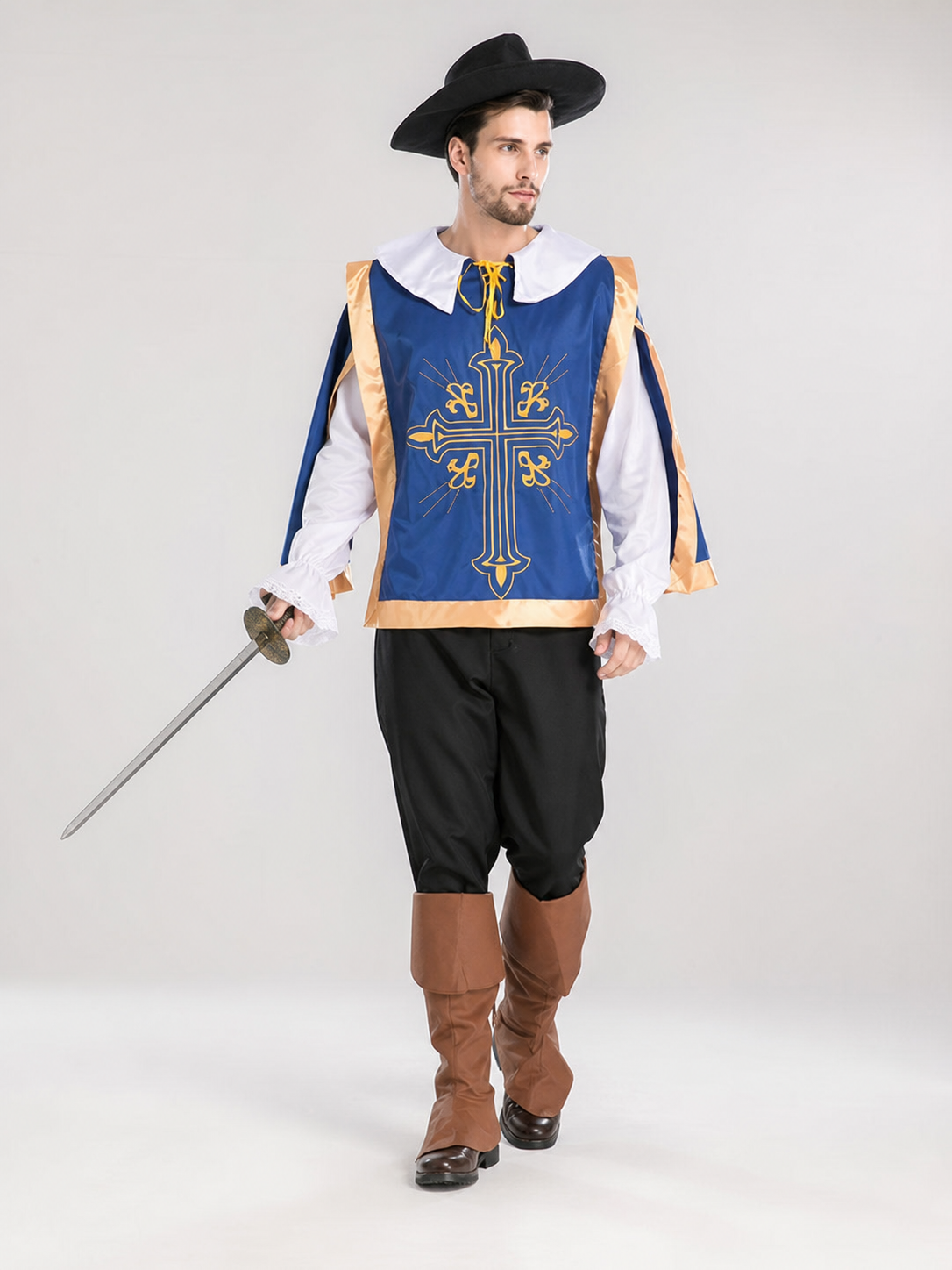 Pirate Costume with Hat for Halloween and Cosplay