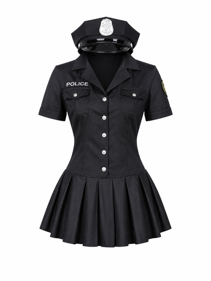Police Costume: Dress, Cap, Tie