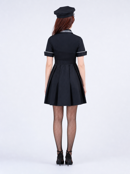 Police Uniform Costume with Skirt and Cap