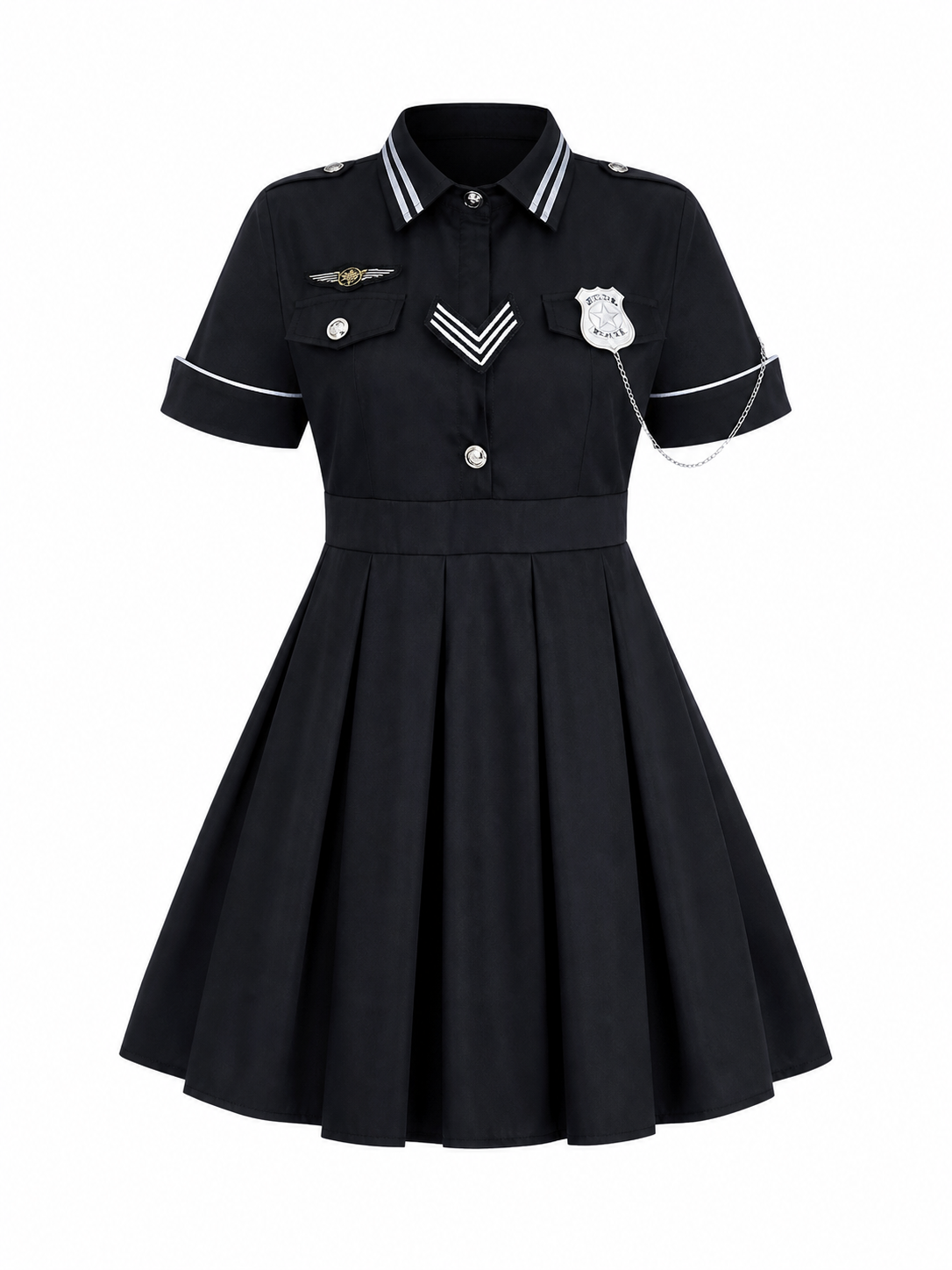 Police Uniform Costume with Skirt and Cap