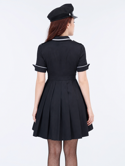 Police Uniform Costume with Skirt and Cap