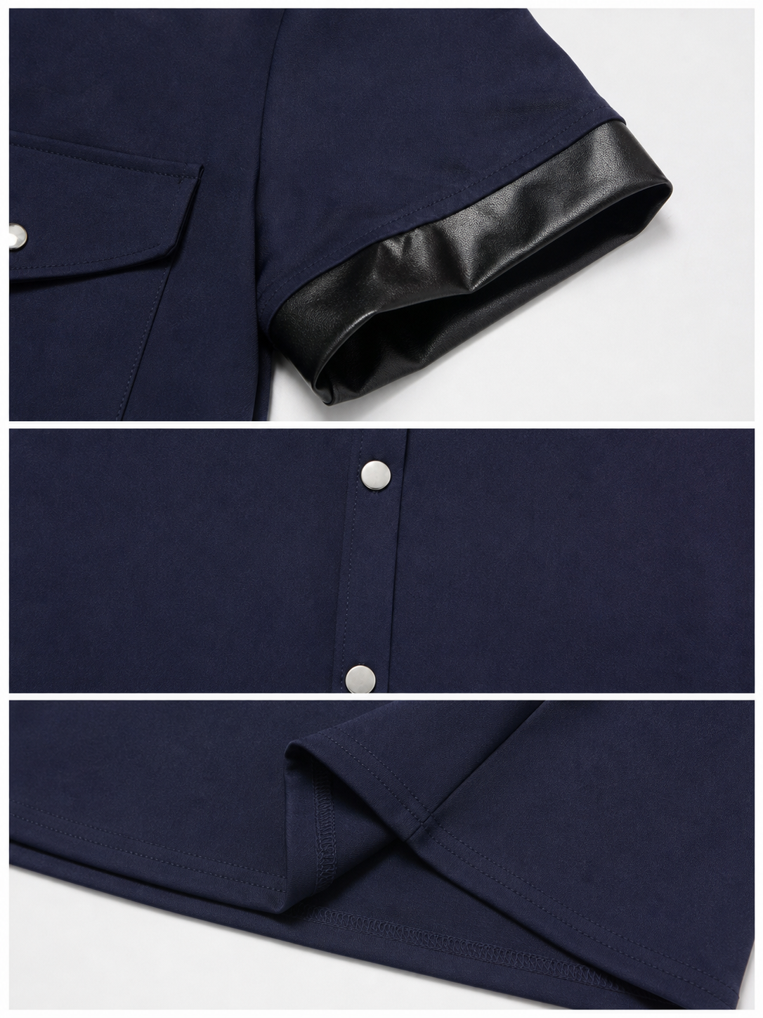Police Costume with Cap, Dress, and Belt fabric hem detail view