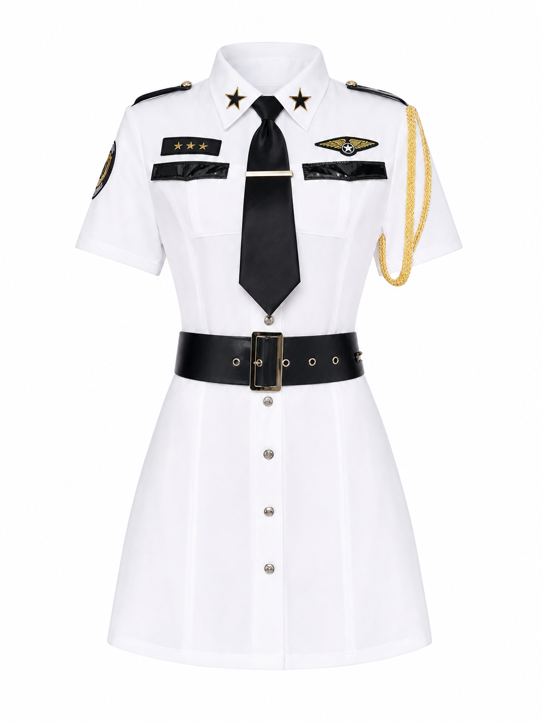Police Officer Costume with Dress, Tie, and Cap