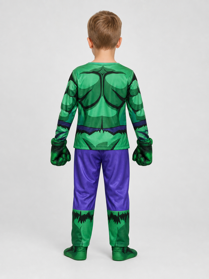 Hulk Costume with Mask, Cape, and Gloves