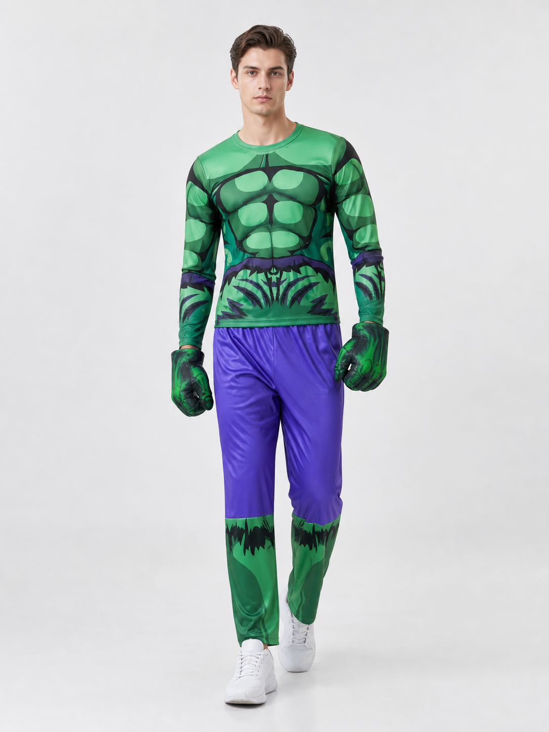 Hulk Costume with Mask, Cape, and Gloves