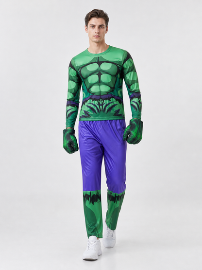 Hulk Costume with Mask, Cape, and Gloves