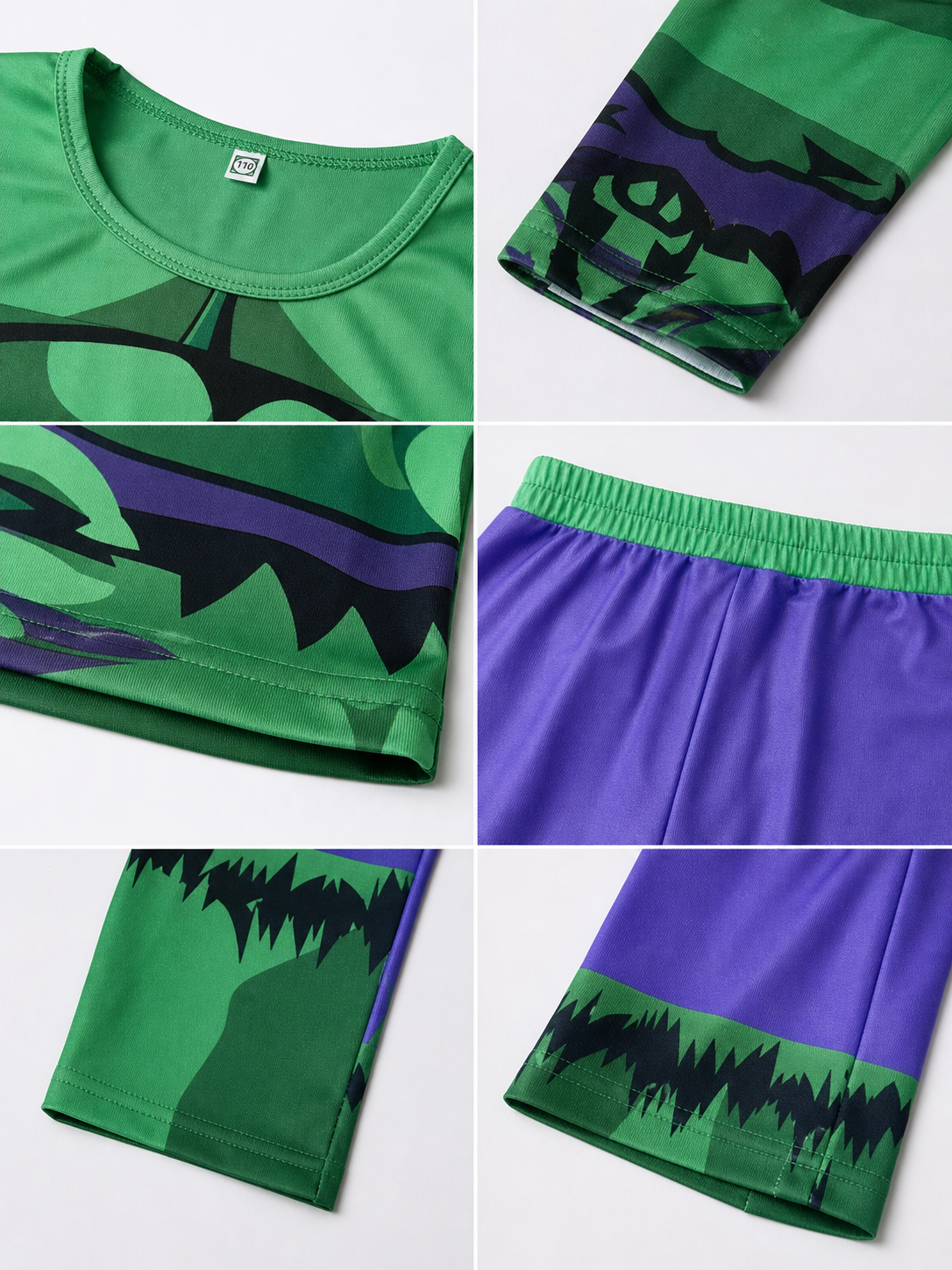 Hulk Costume with Mask, Cape, and Gloves