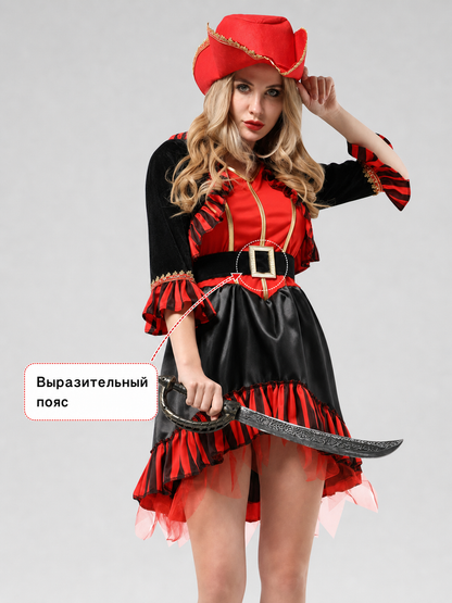 Pirate Halloween Costume with Hat and Belt