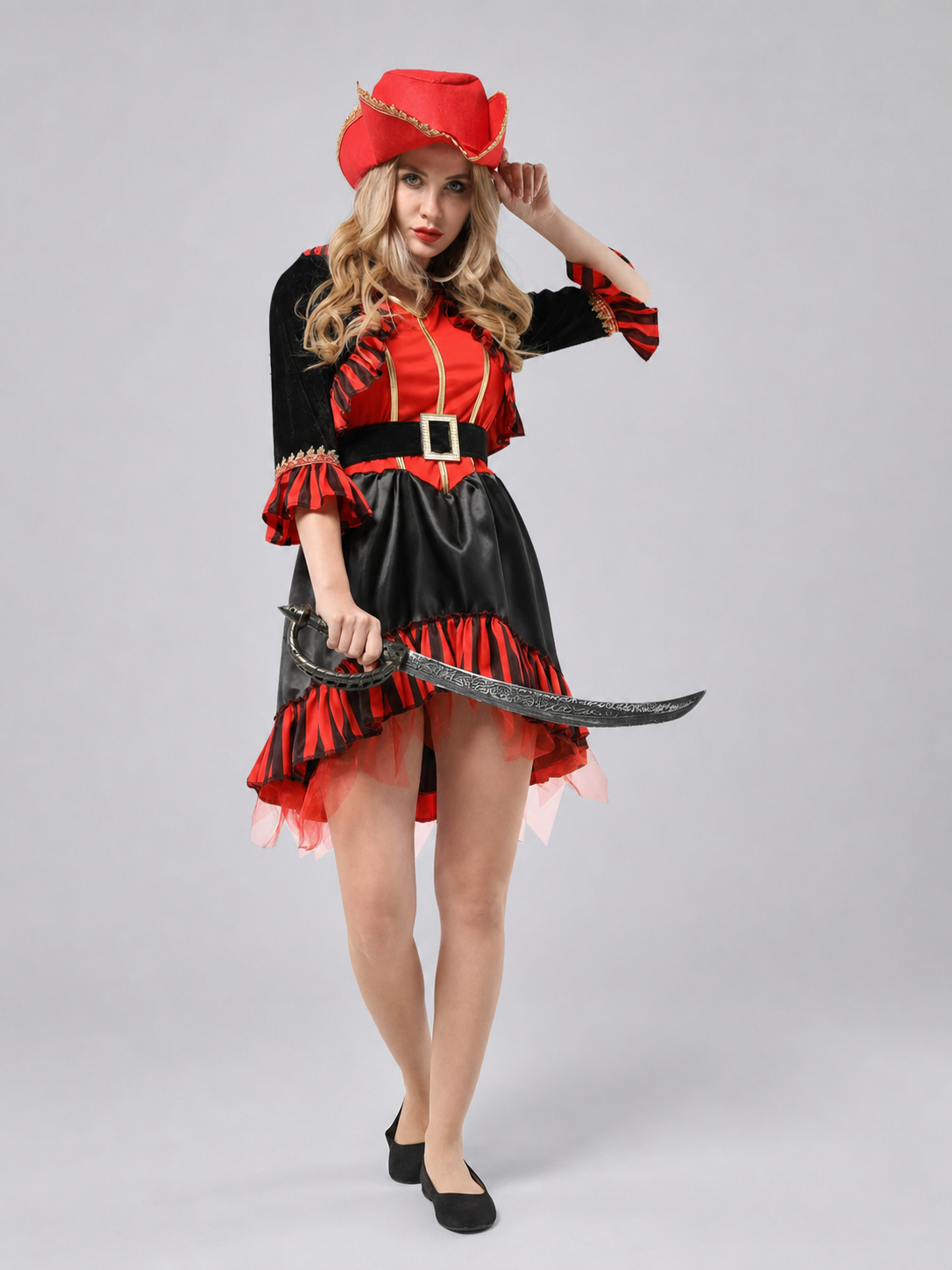 Pirate Halloween Costume with Hat and Belt