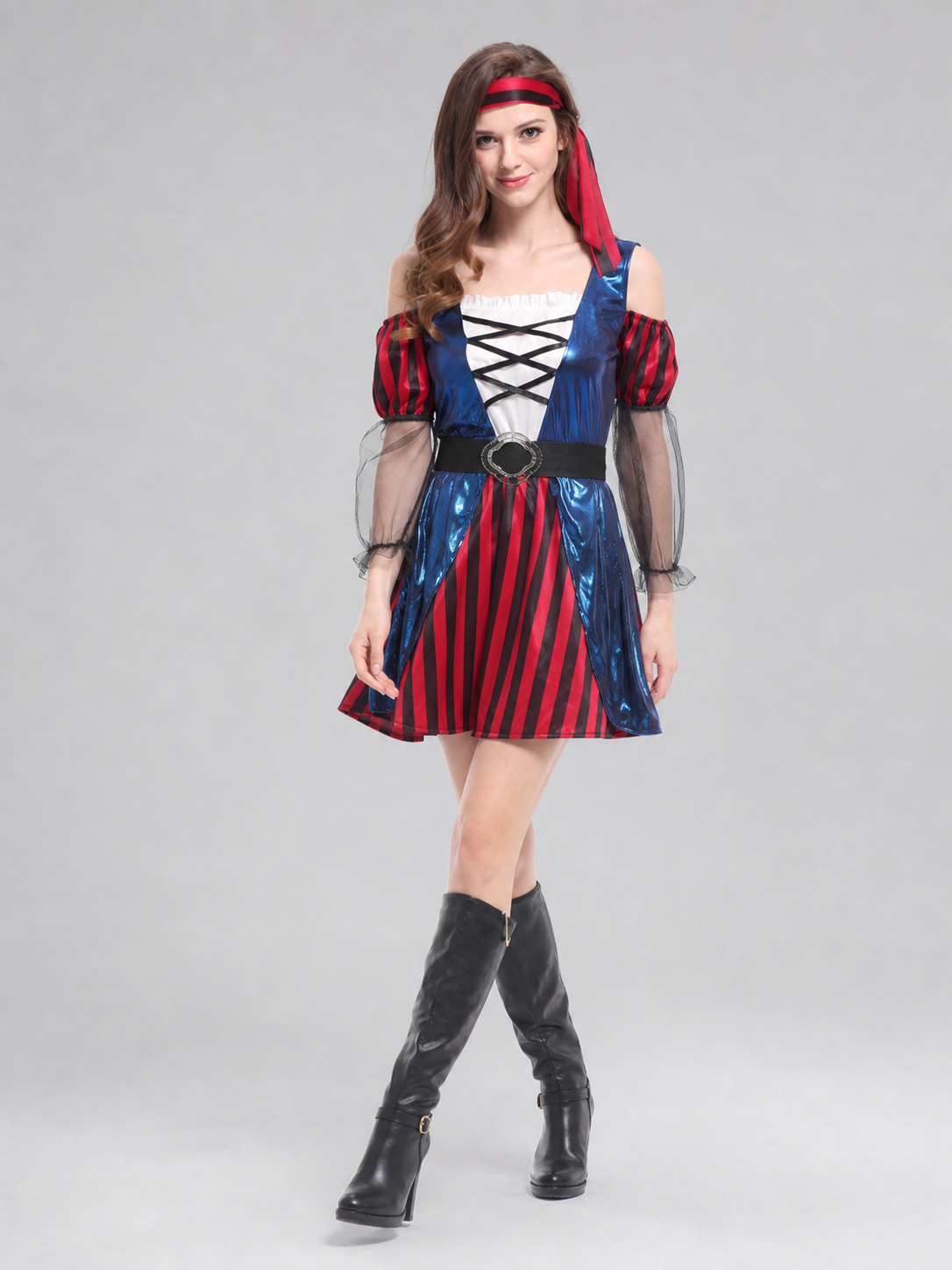 Halloween Pirate Costume with Dress and Accessories