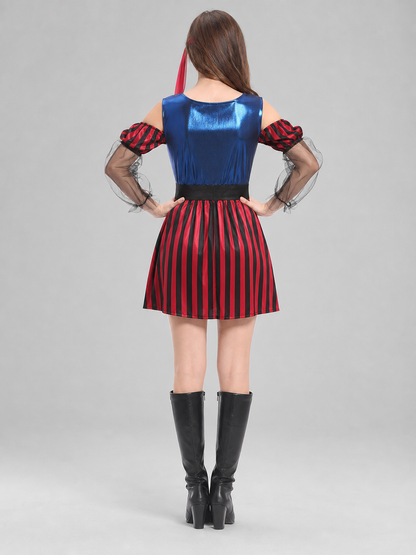 Halloween Pirate Costume with Dress and Accessories