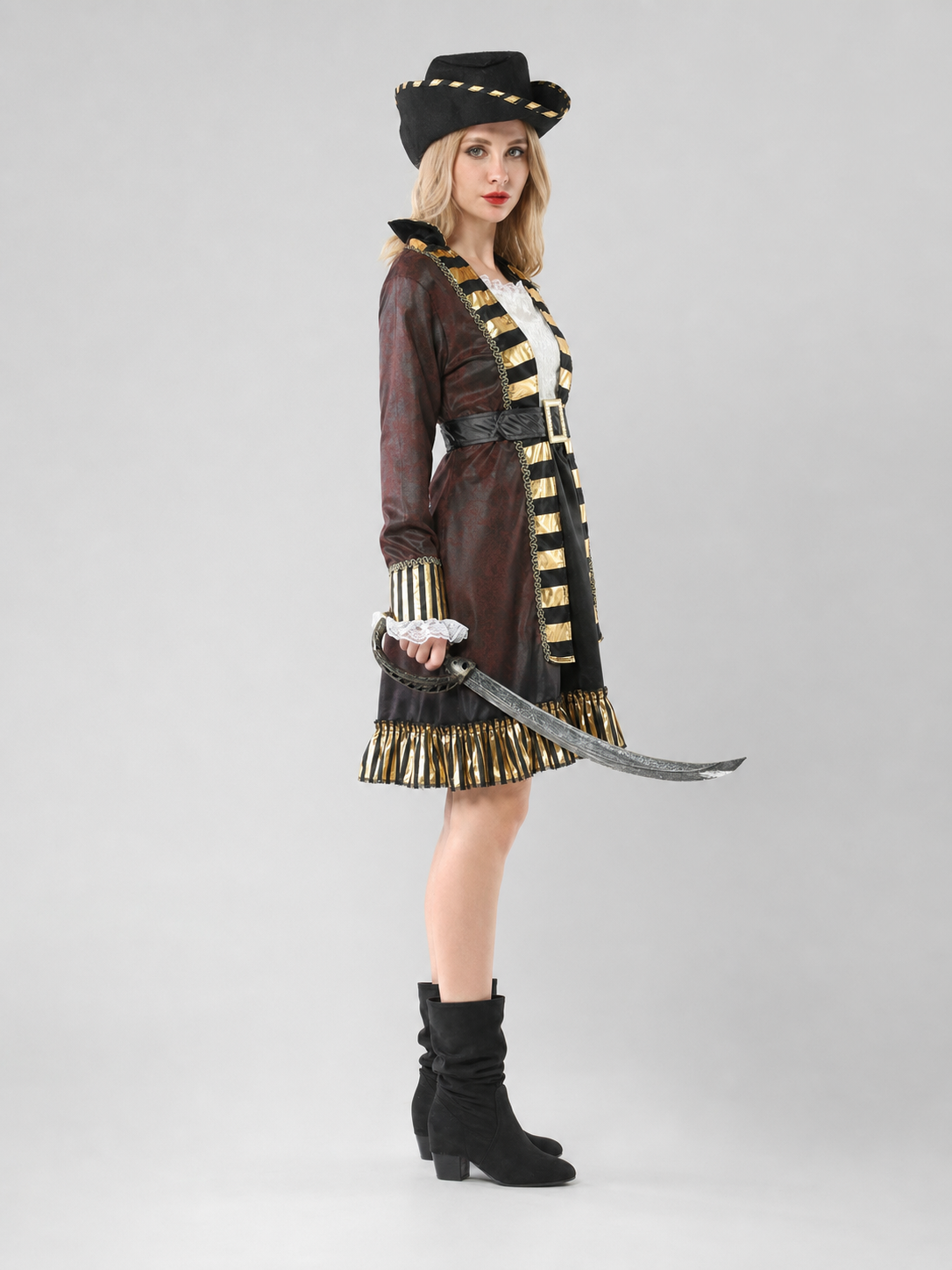 Pirate Carnival Costume with Hat and Belt