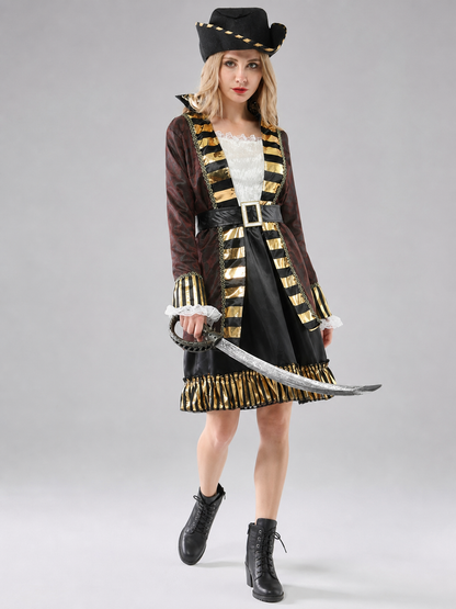 Pirate Carnival Costume with Hat and Belt