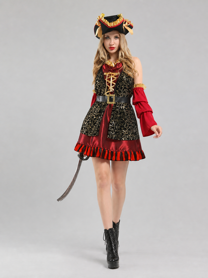 Pirate Costume with Hat and Belt