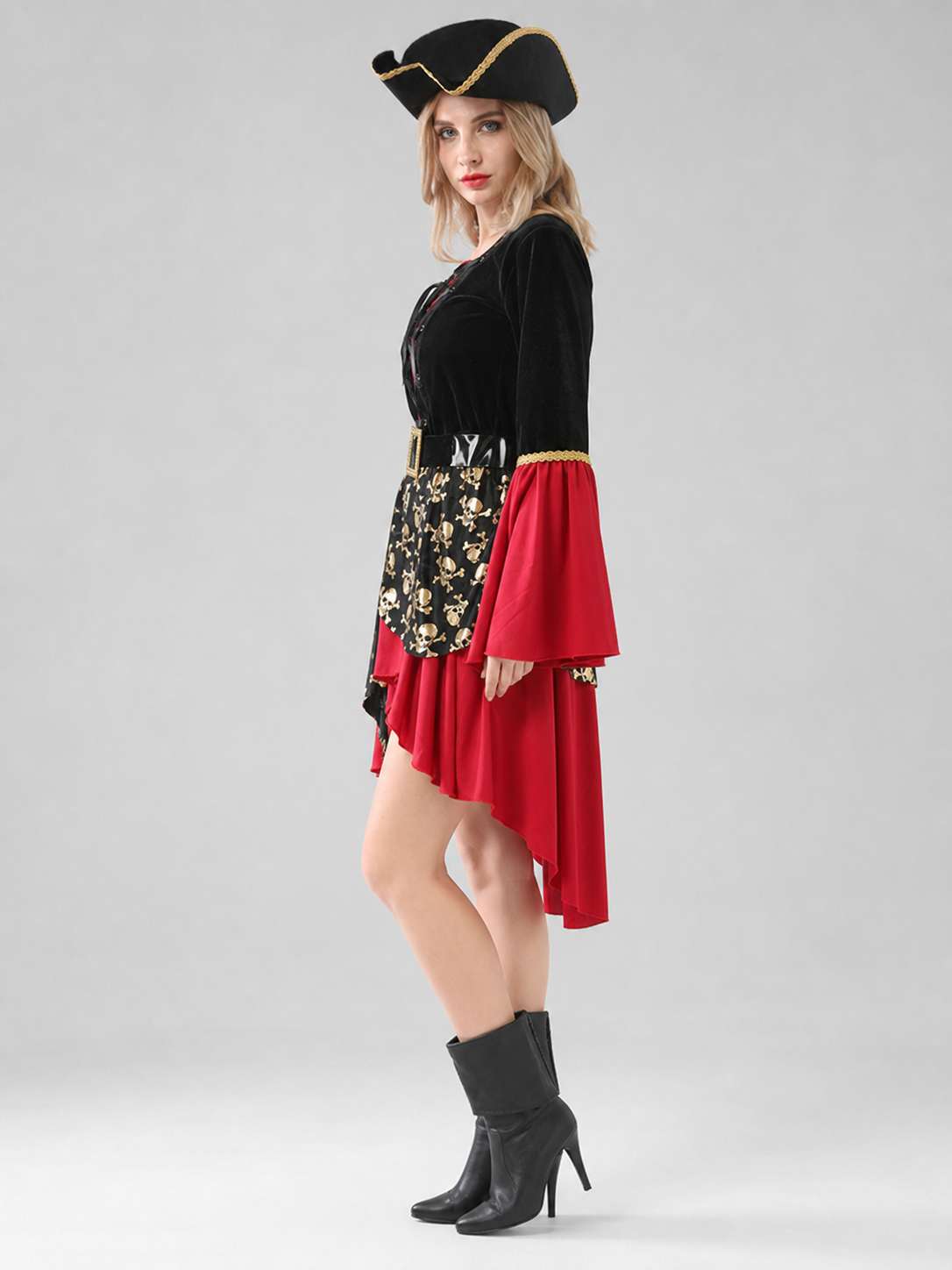 Pirate Costume with Dress, Hat, and Belt