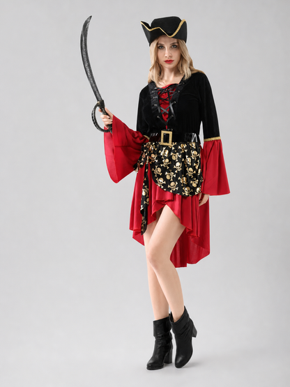 Pirate Costume with Dress, Hat, and Belt
