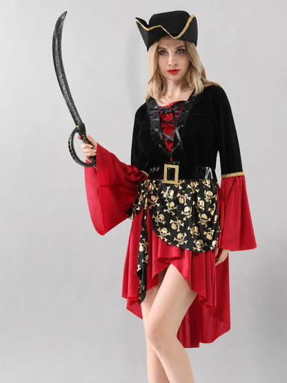 Pirate Costume with Dress, Hat, and Belt