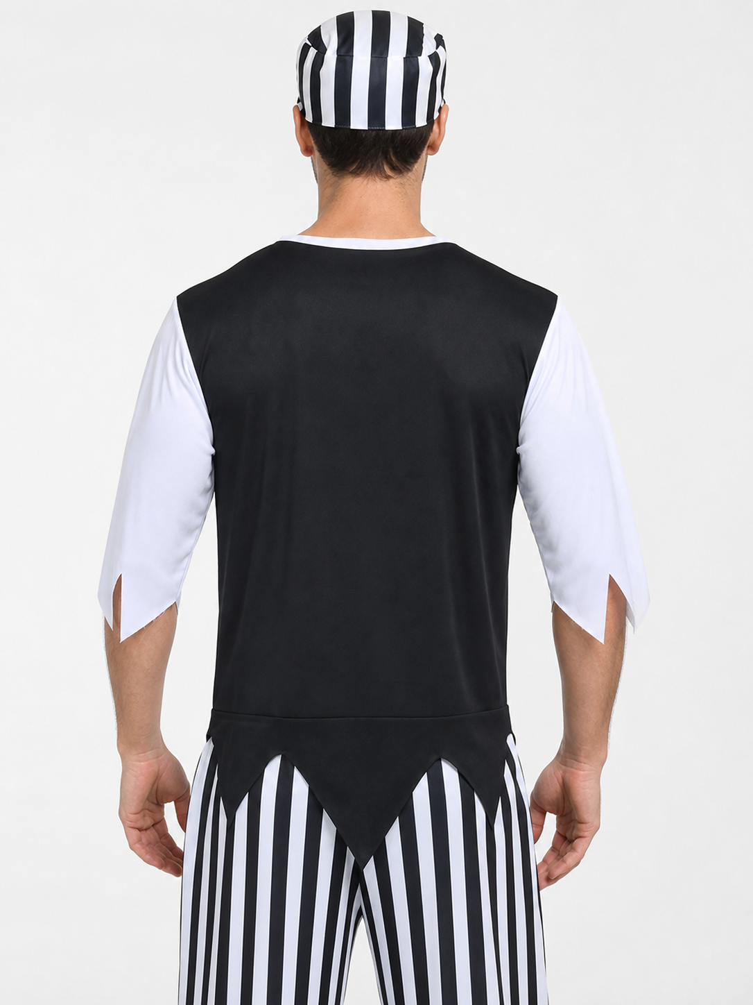 Pirate Costume with Bandana and Striped Pants
