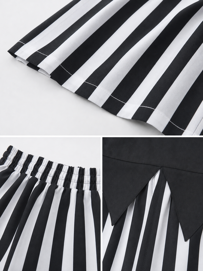 Pirate Costume with Bandana and Striped Pants