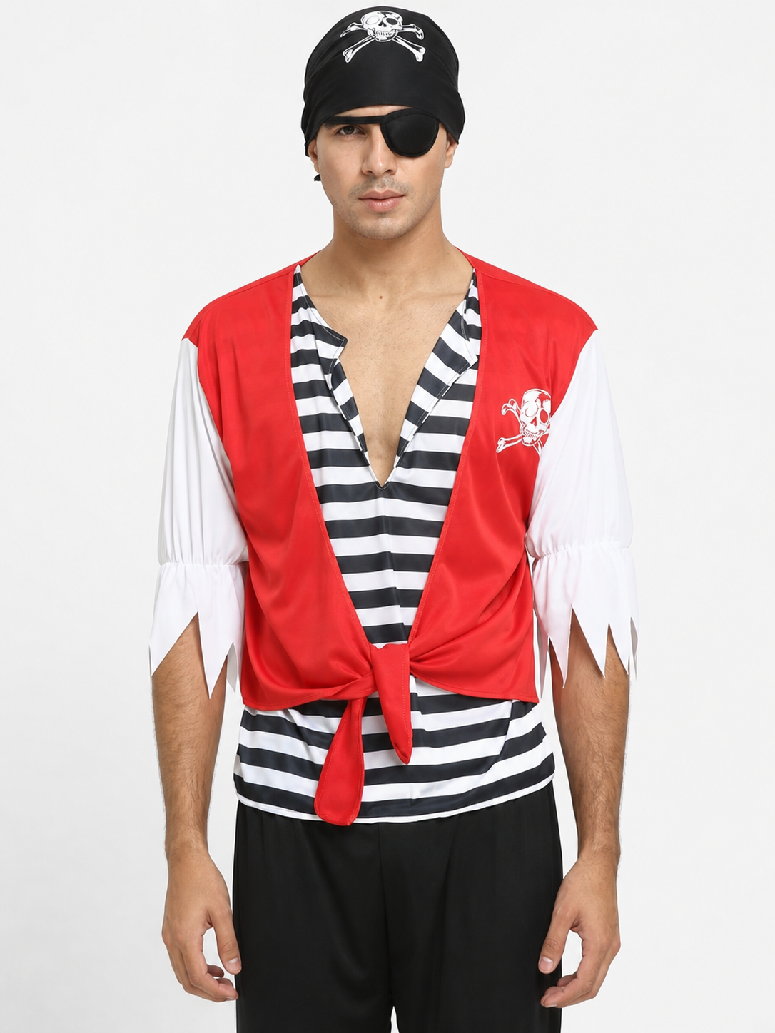 Pirate Costume with Vest and Eye Patch