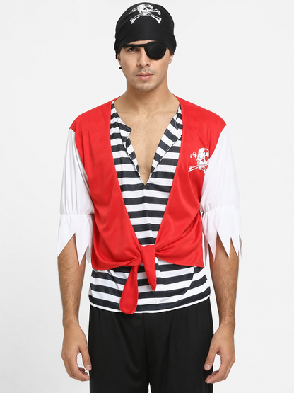 Pirate Costume with Vest and Eye Patch