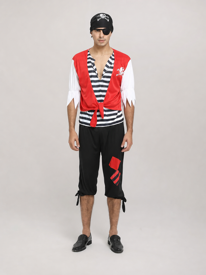 Pirate Costume with Vest and Eye Patch
