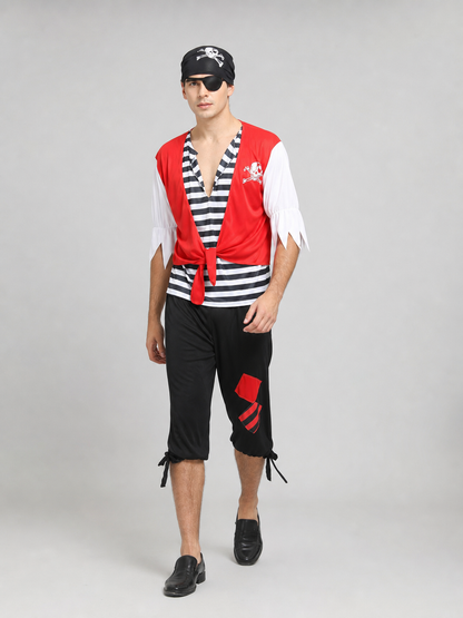 Pirate Costume with Vest and Eye Patch