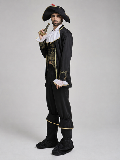 Pirate Costume with Hat, Jabot, and Pants